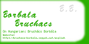 borbala bruchacs business card